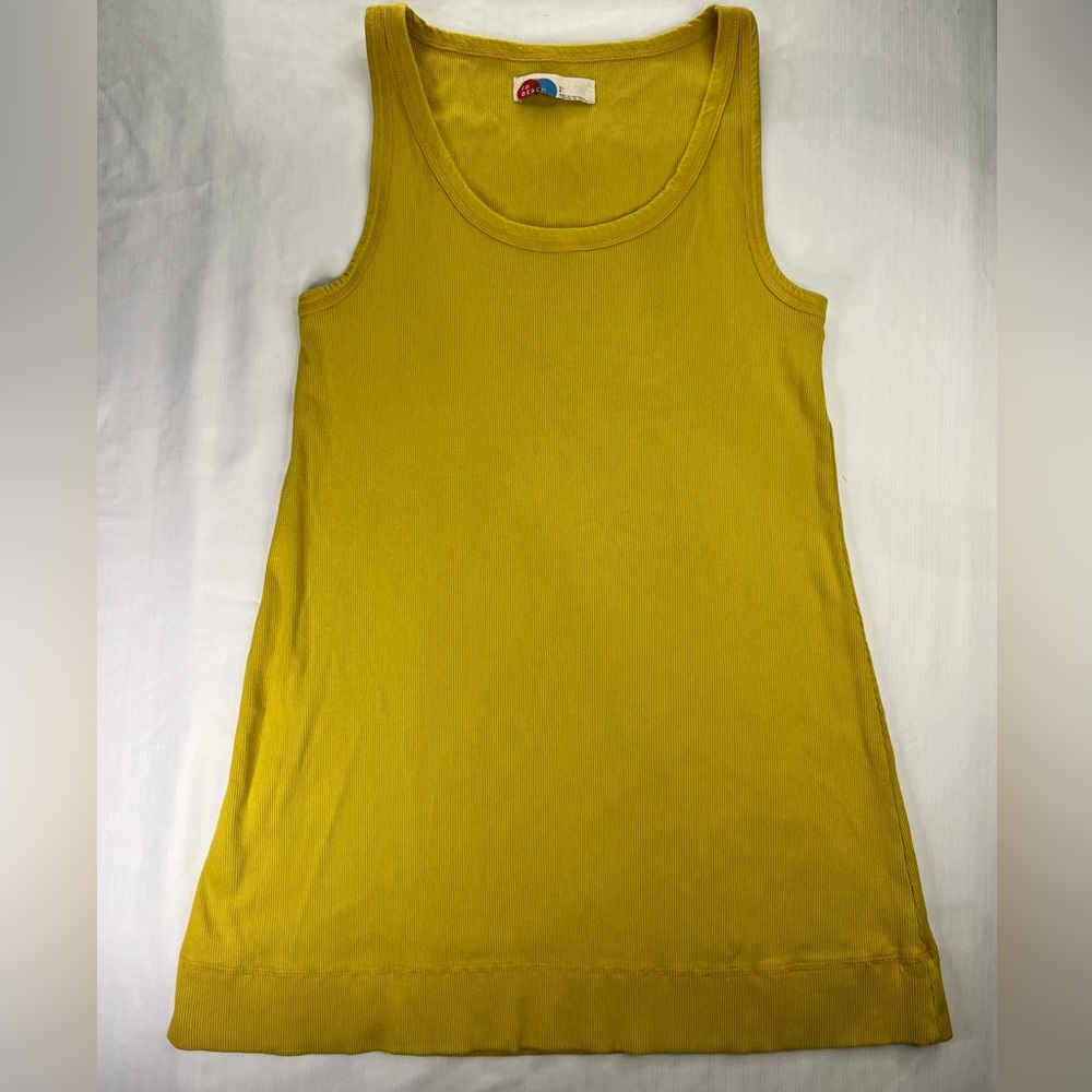 Free People FP Beach Yellow Sleeveless Midi Dress Size Small